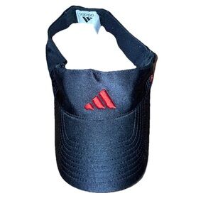 adidas Visor Hat Unisex Red/Black Pre-Owned Good Condition